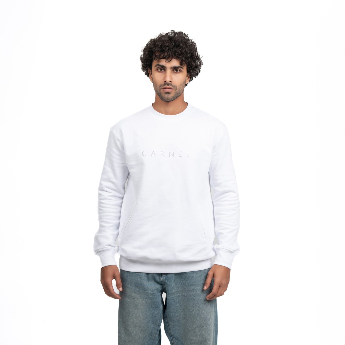 Carnel Timeless White Crewneck