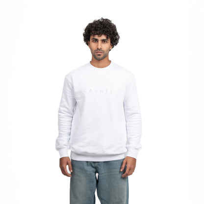 Carnel Timeless White Crewneck