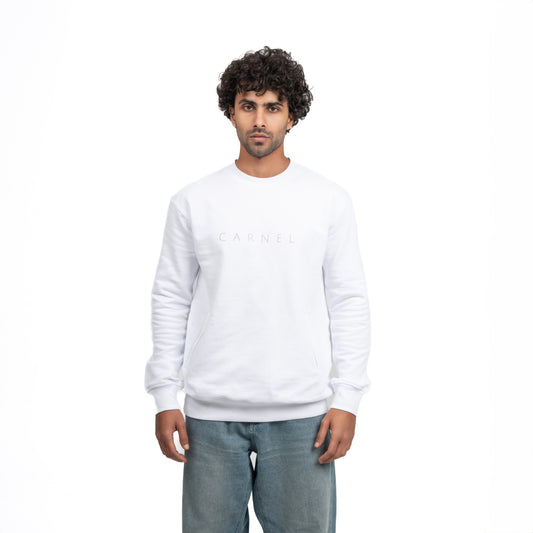 Carnel Timeless White Crewneck